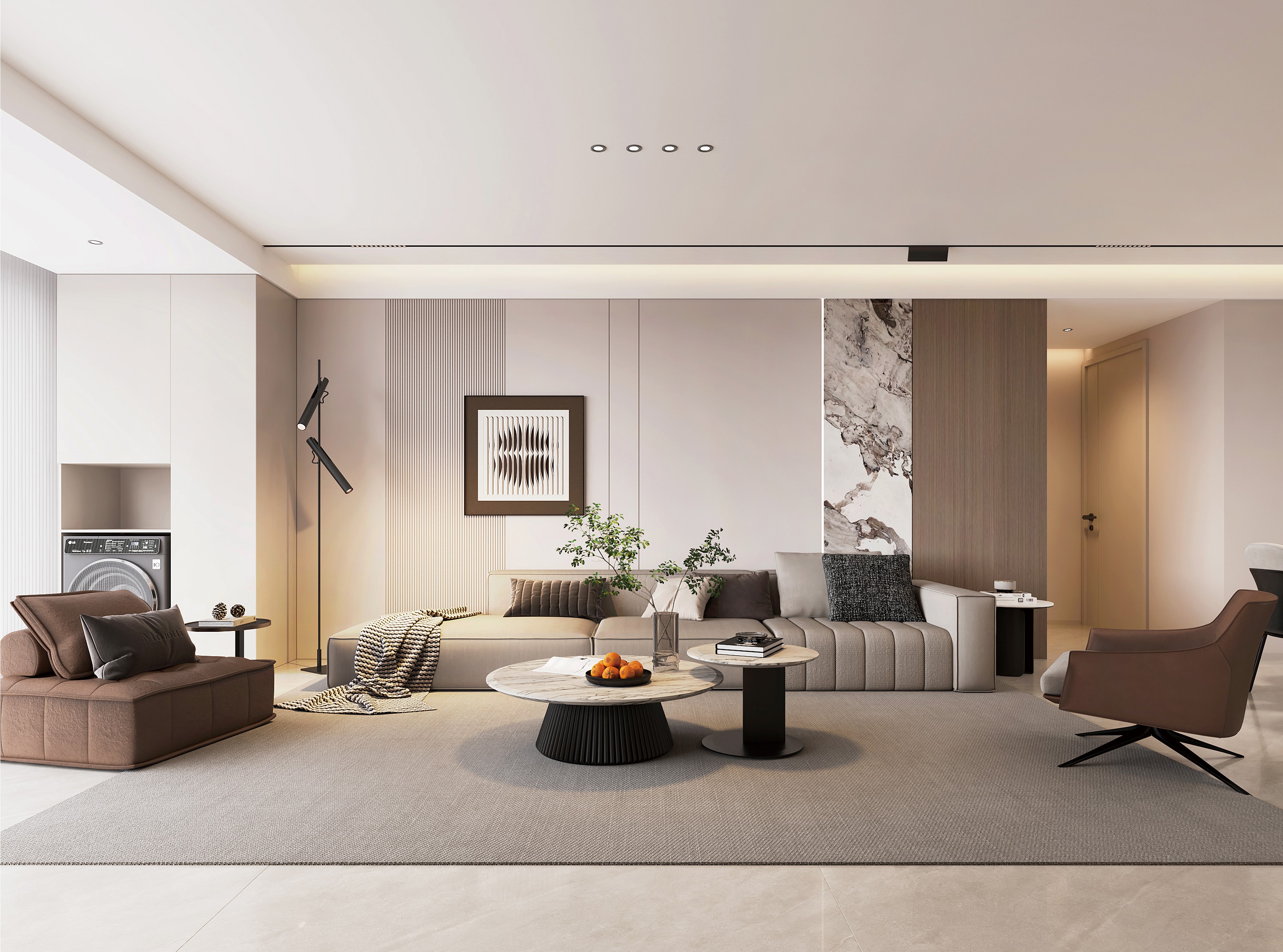 中房花語(yǔ)軒 | 超有腔調(diào)的137㎡現(xiàn)代風(fēng)，審美無(wú)敵了！