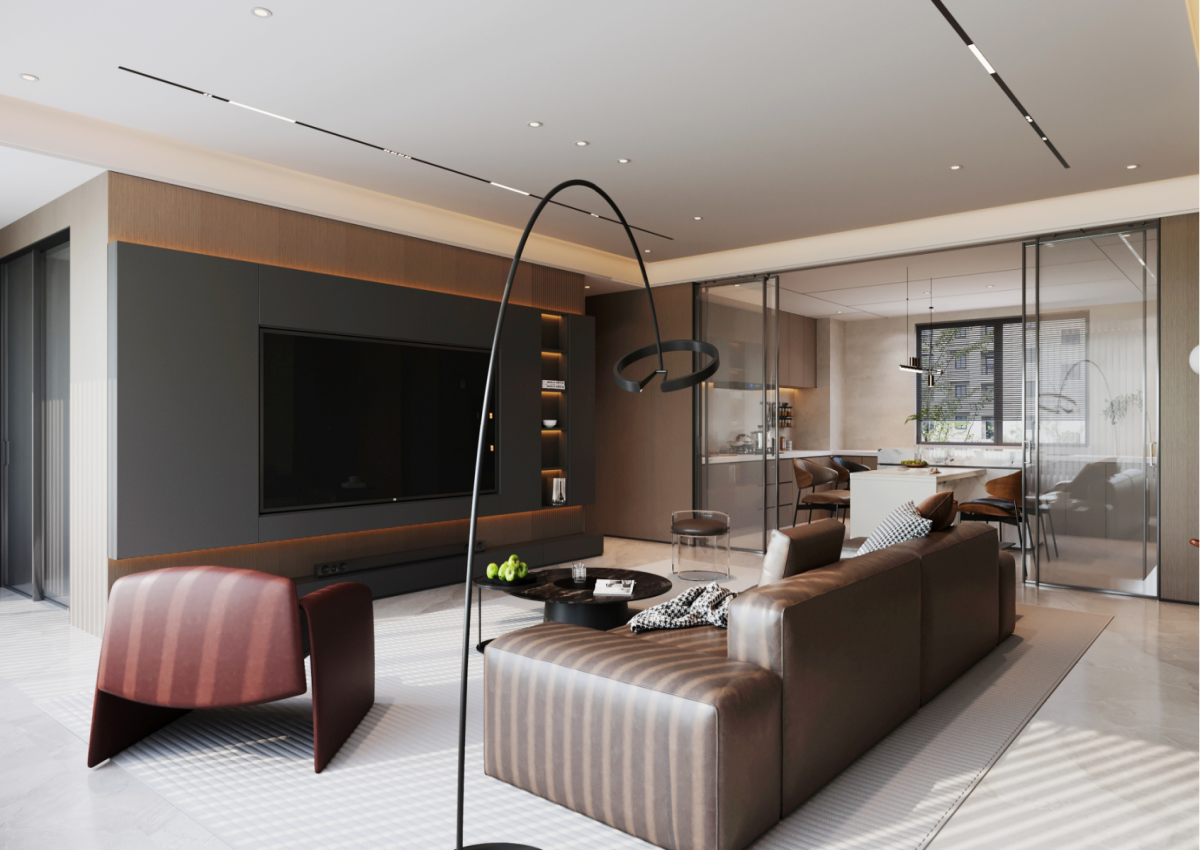星耀閱海169㎡ | 驚艷！黑棕色系的意式極簡不顯壓抑反而通透敞亮？！
