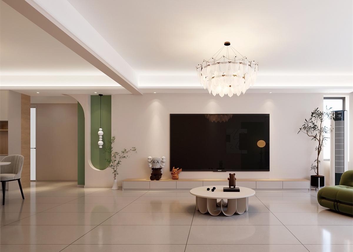 中海河山郡 | 133㎡輕法式浪漫，『奶油白+薄荷綠』美的剛剛好！