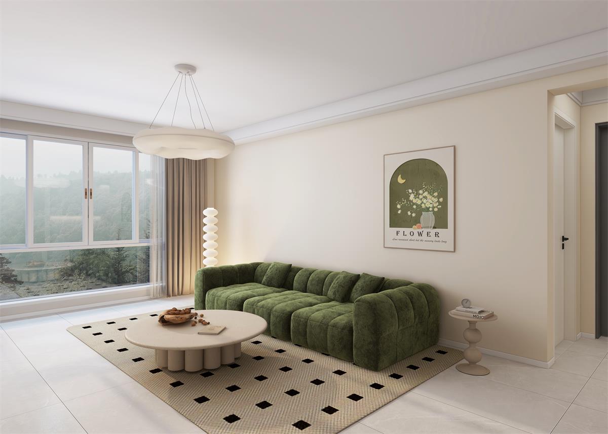 泰雲(yún)庭116㎡ | 奶油白+橄欖綠打造的輕法式小家，清新又自然！