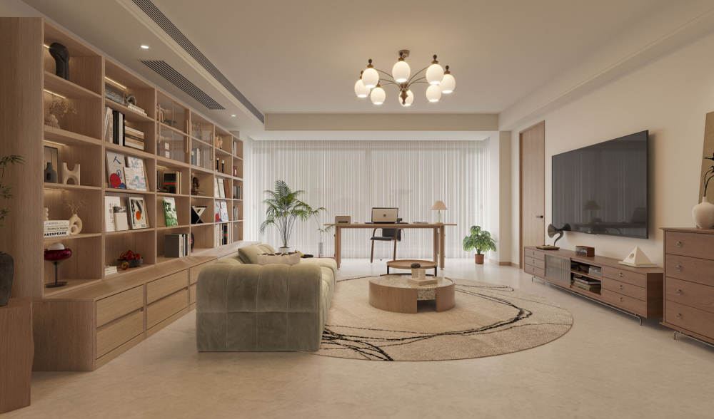 舊房改造 | 住進(jìn)知識(shí)分子味的松弛原木家，170平“高智感”百看不厭！